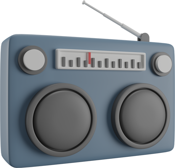 3d icon radio